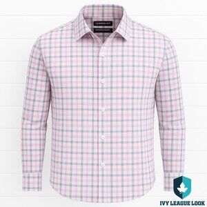 Banana Republic Supima Check Shirt L  Preppy Classic Ivy Collegiate Style